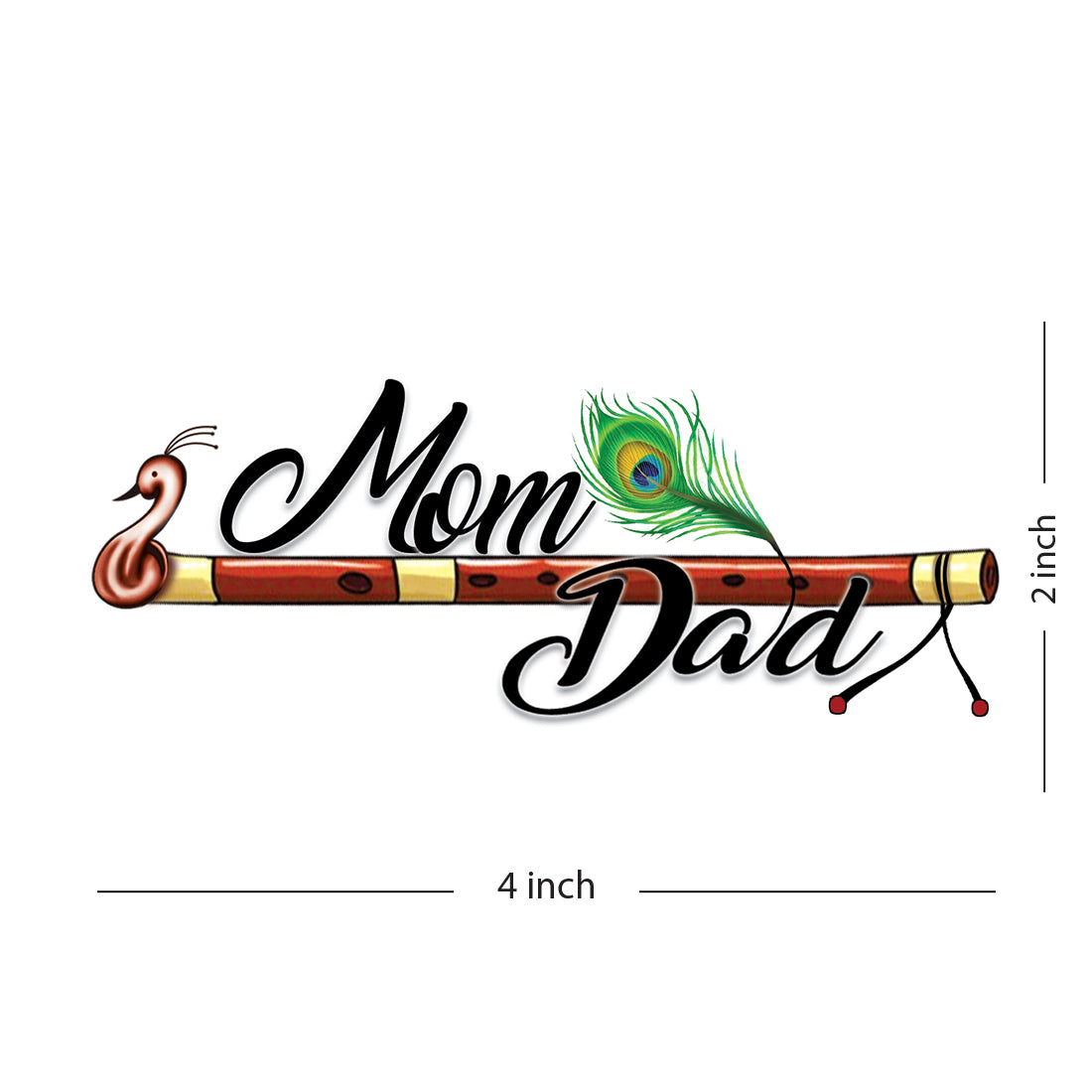 Maa Paa Flute Tattoo Feather Waterproof For Women Temporary Tattoo