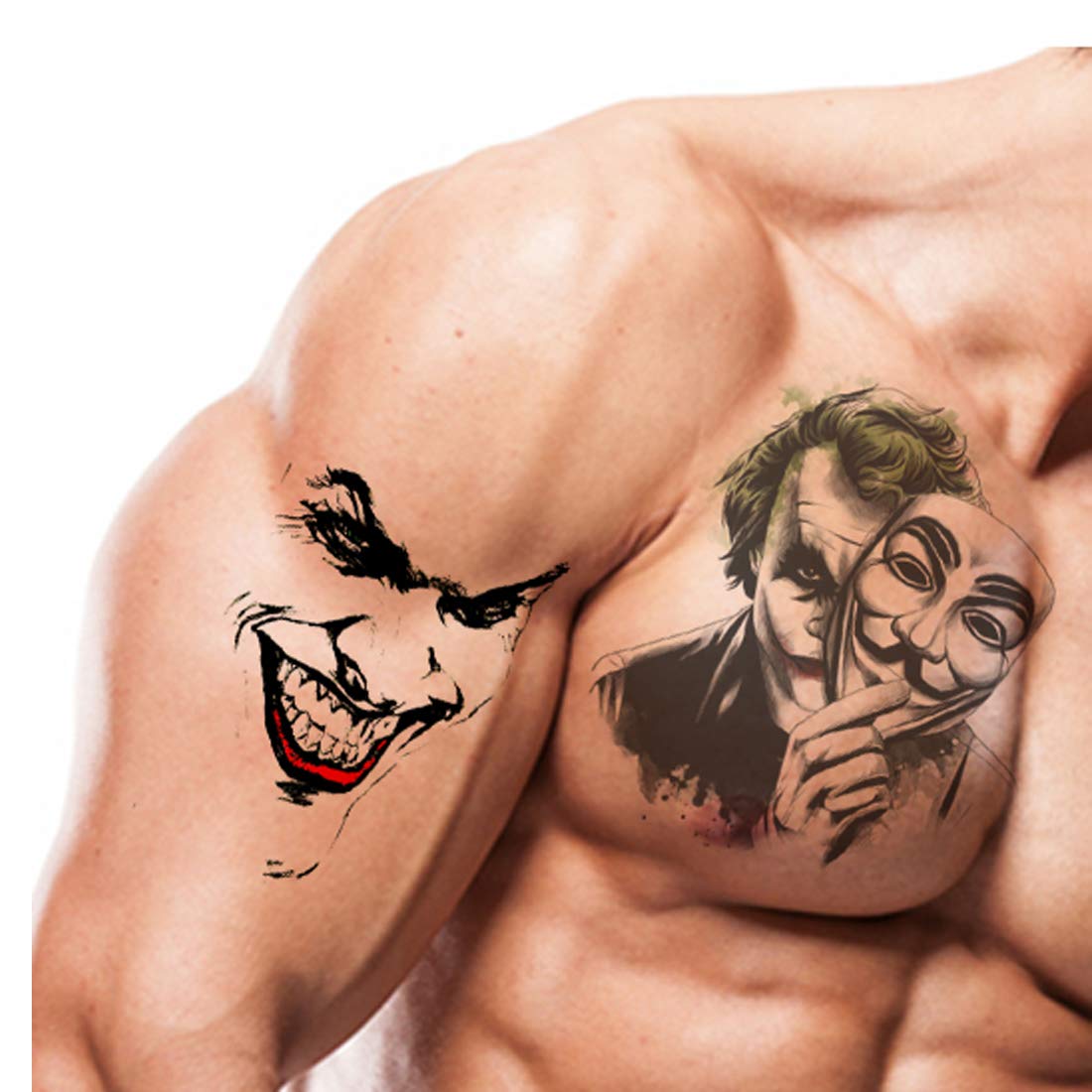 Joker Tattoo Waterproof Men and Women Temporary Body Tattoo