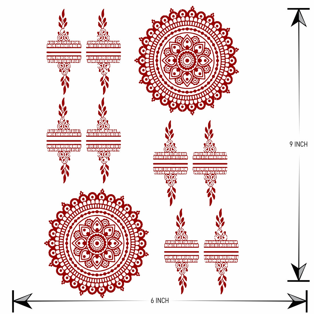 Mandala Henna Temporary Tattoo Waterproof Body Sticker For Women