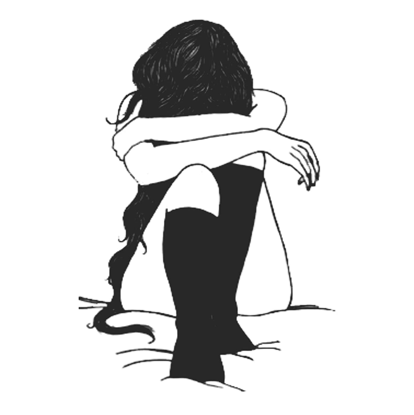 Sad Girls Teen Guys Tattoo Waterproof Male and Female Temporary Body Tattoo - Temporarytattoowala