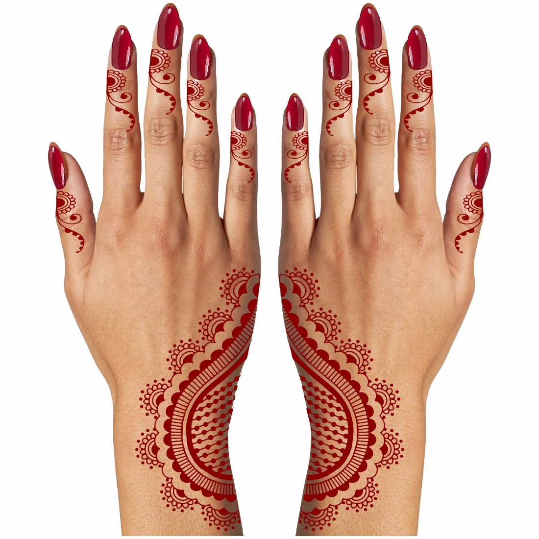 Full Hand Half Heart Henna Tattoo Both Side Waterproof For Girls Women Temporary Body Tattoo