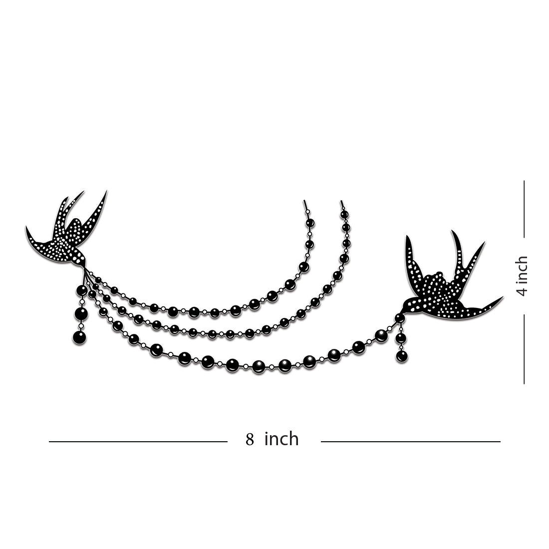 Red Jewelry Tattoo Design Waterproof For Women Temporary Tattoo