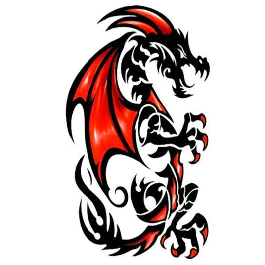 Temporary Tattoowala Tribal Dragon Men and Women Waterproof Temporary Body Tattoo…