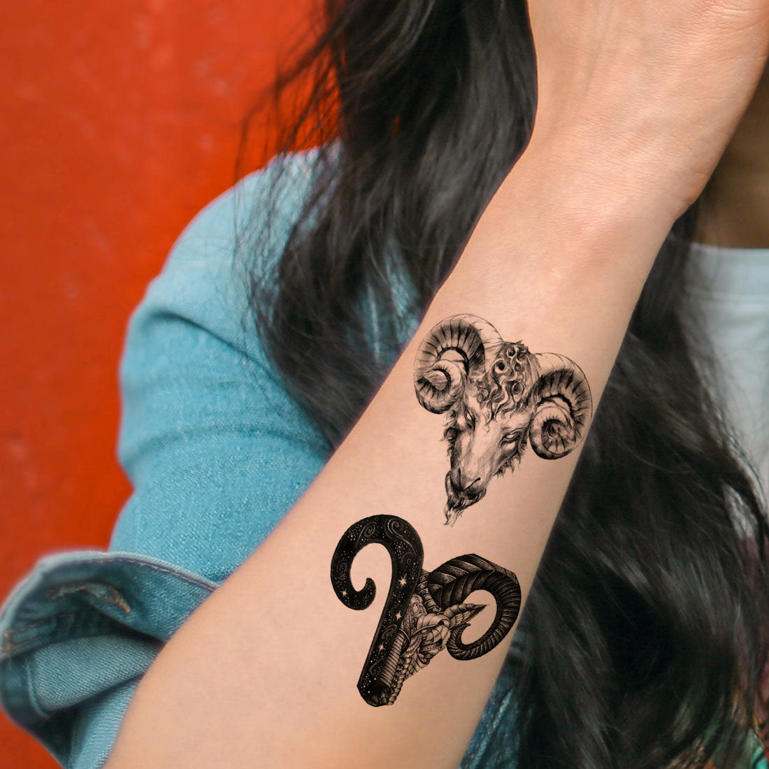 Zodiac sign Capricorn Horoscope Temporary Body Tattoo Waterproof For Girls Men Women - Temporarytattoowala