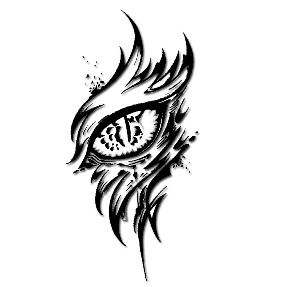 Tribal 3D Effect Eye wings Temporary waterproof tattoos For Men & Women