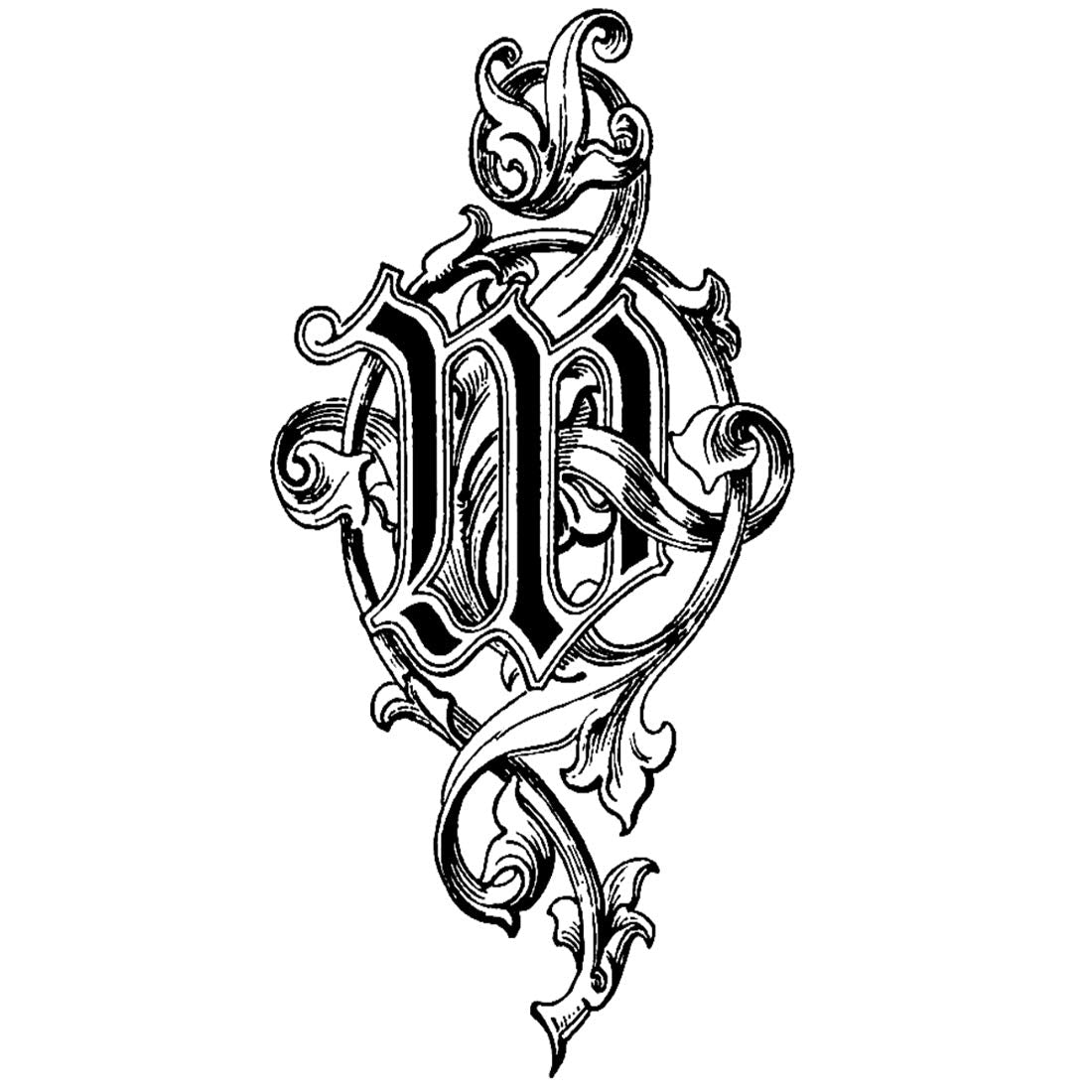 Name M Letter Tattoo Alphabet Body Temporary Tattoo Waterproof For Girls Men Women