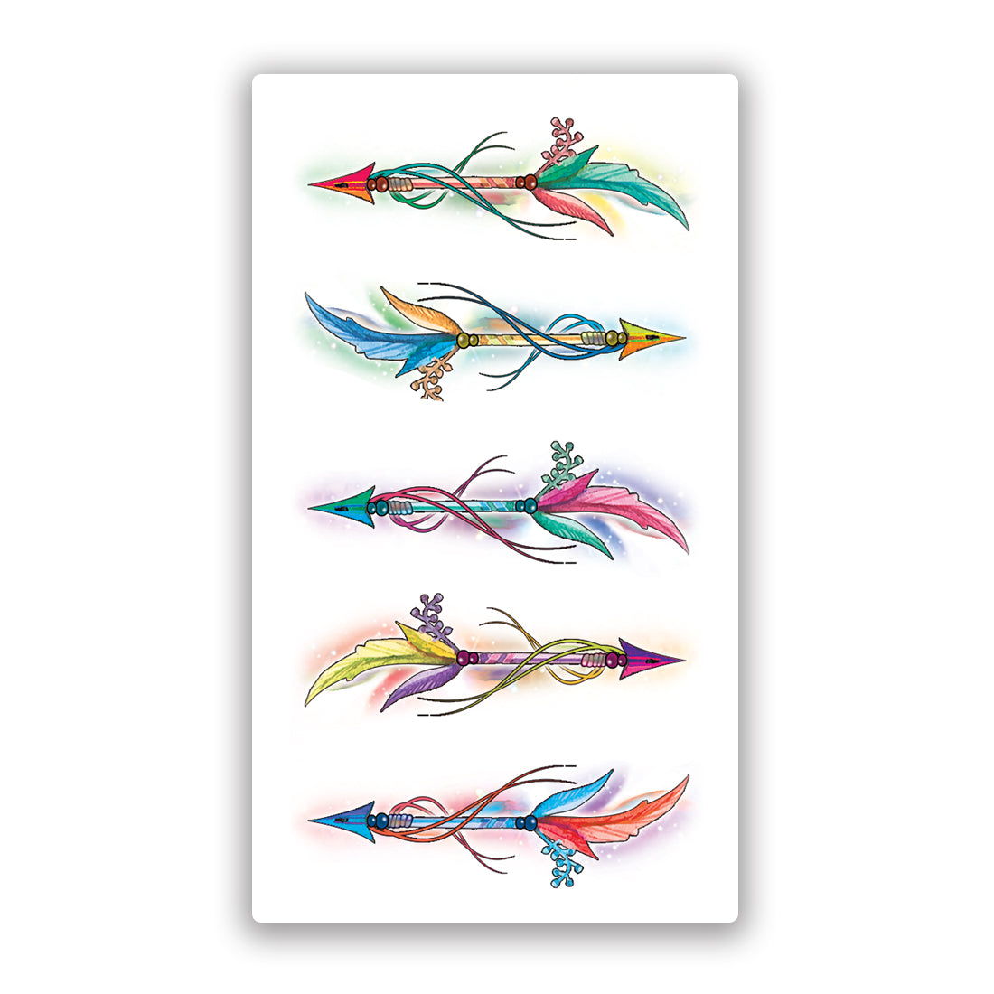 Leaf with Arrow Tattoo Waterproof For Men and Women Multi Temporary Body Tattoo