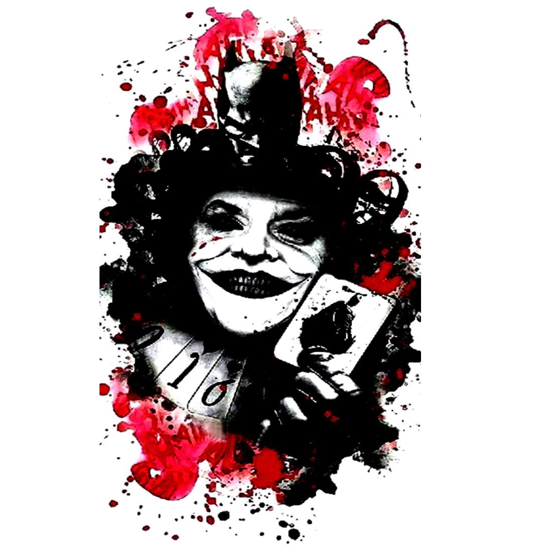 Joker Clown for waterproof Men and Women Temporary Body Tattoo