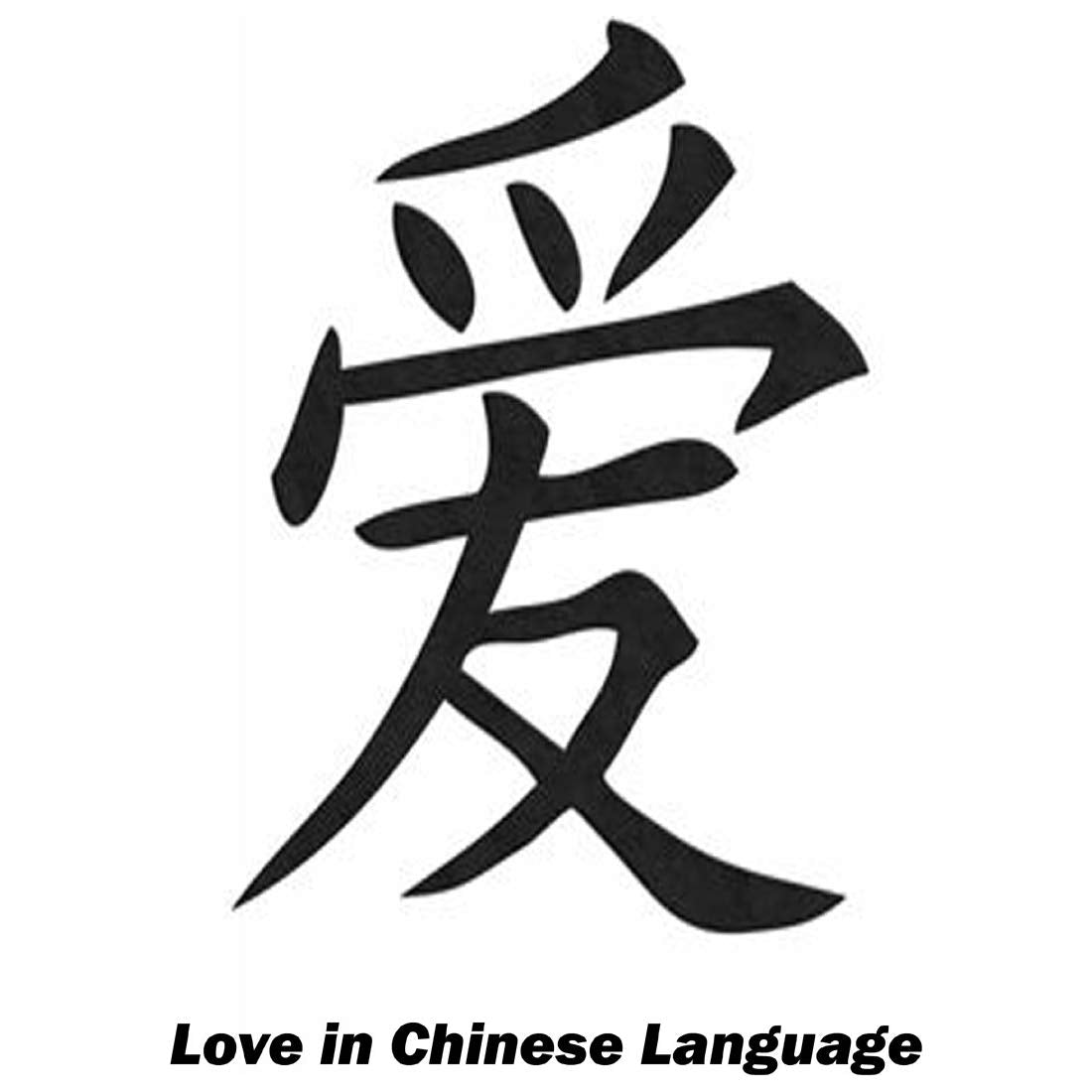 Love in Chinese Language Tattoo Waterproof Male and Female Temporary Body Tattoo - Temporarytattoowala