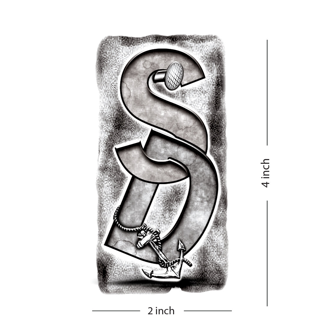 Name Tattoo S D Alphabet Design Temporary Tattoo Waterproof For Male and Female Temporary Body Tattoo
