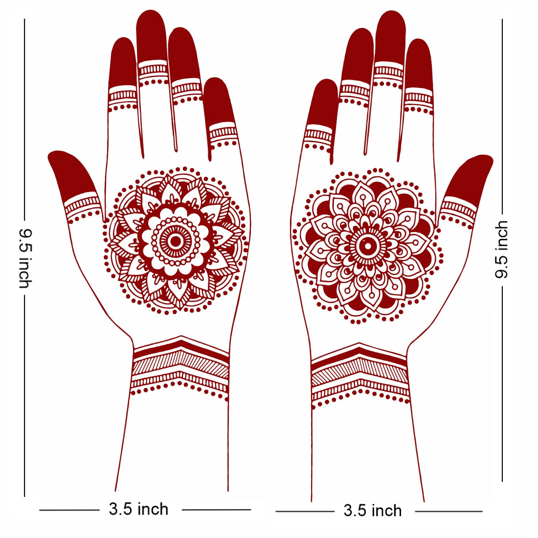 Flower Henna Mehndi Back Side Tattoo Waterproof For Girls Body Sticker