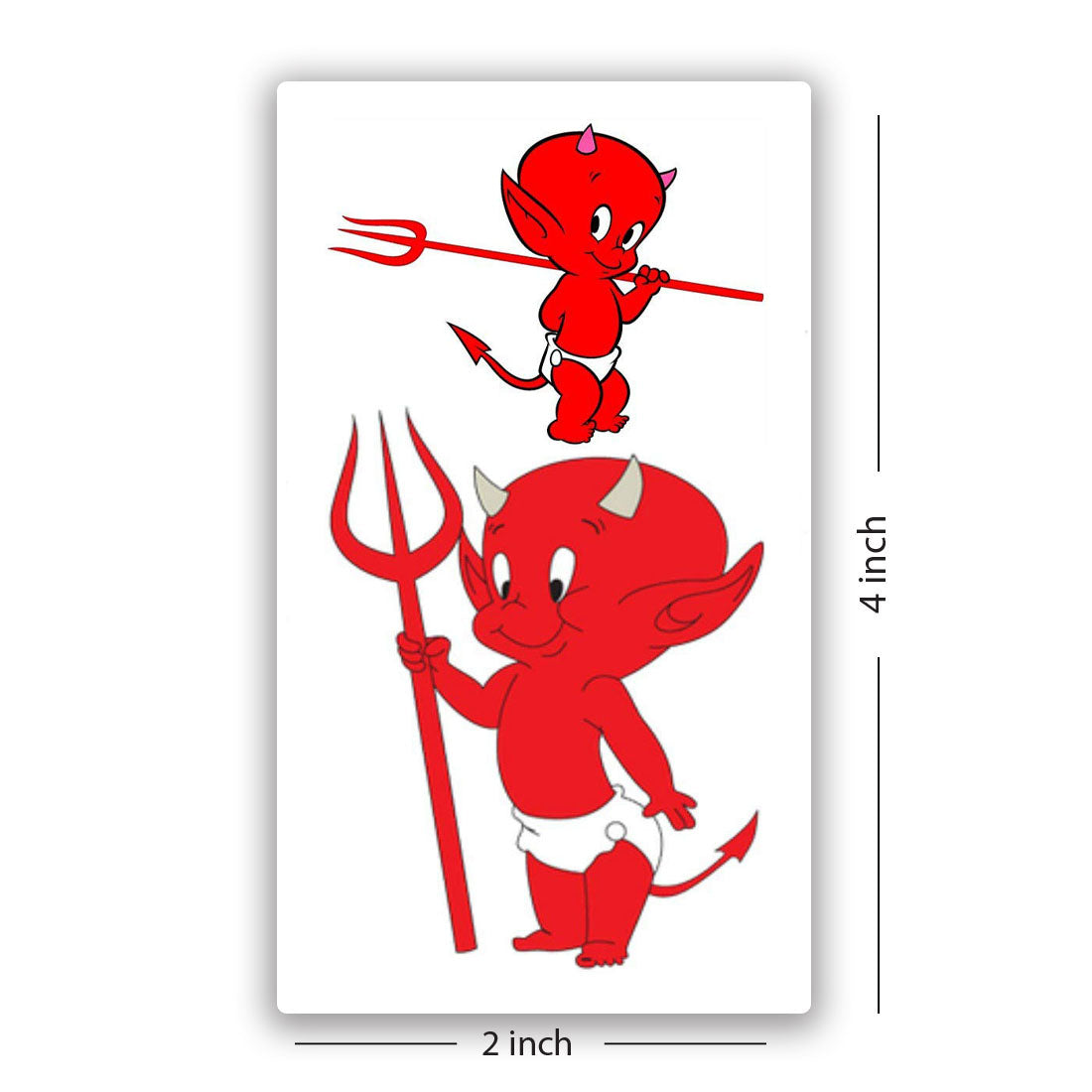 Little Devil Waterproof Temporary Body Tattoo for Boys and Girls Men and women