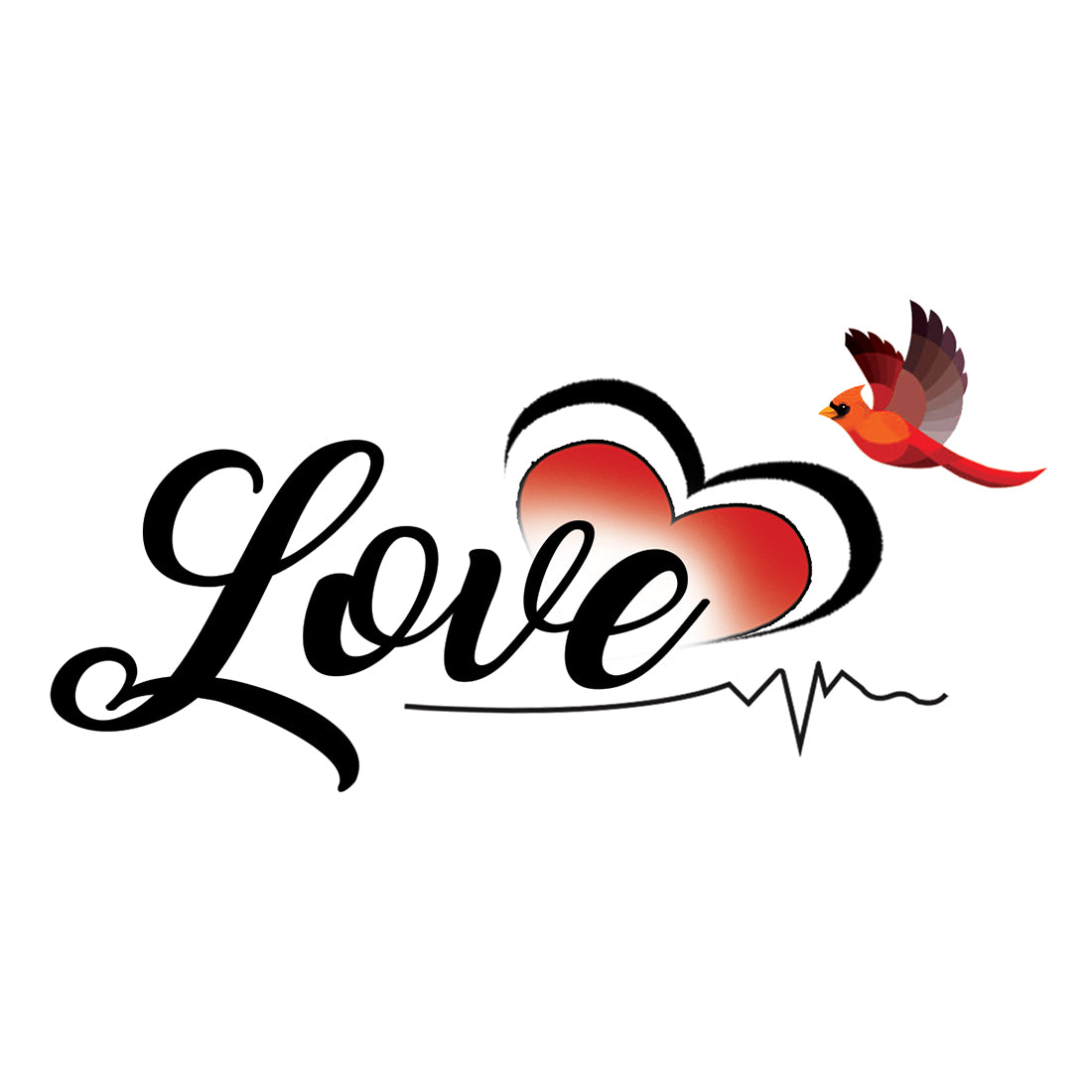 Love Tattoo Heart Waterproof Boys and Girls Temporary Tattoo