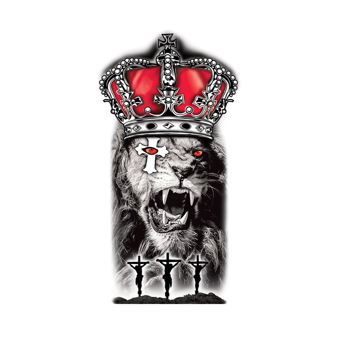 Lion King with Jesus Temporary Tattoo Waterproof For Male and Female Temporary Body Tattoo
