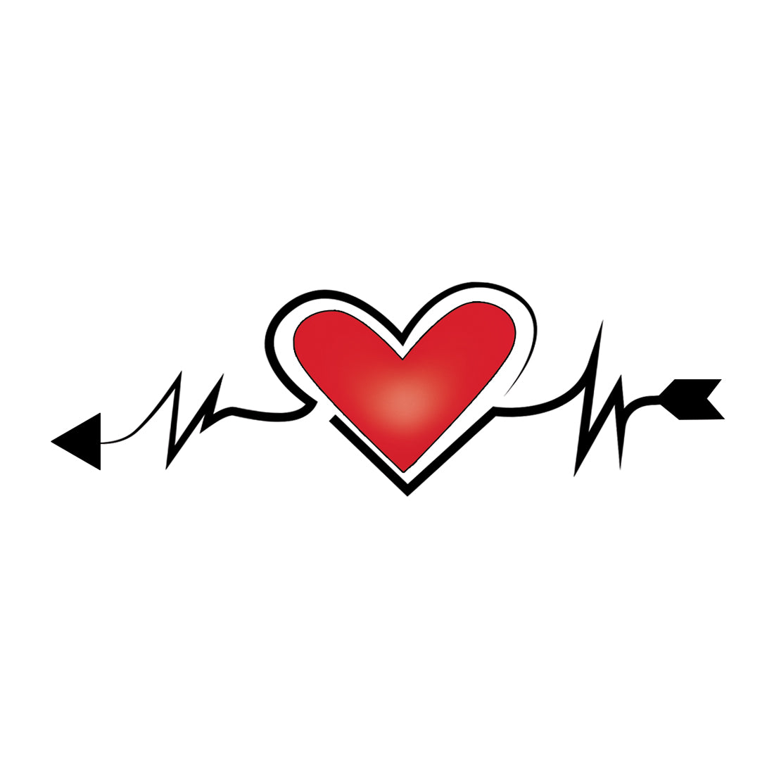 Heart with Arrow Tribe Design Waterproof For Male and Female Temporary Body Tattoo