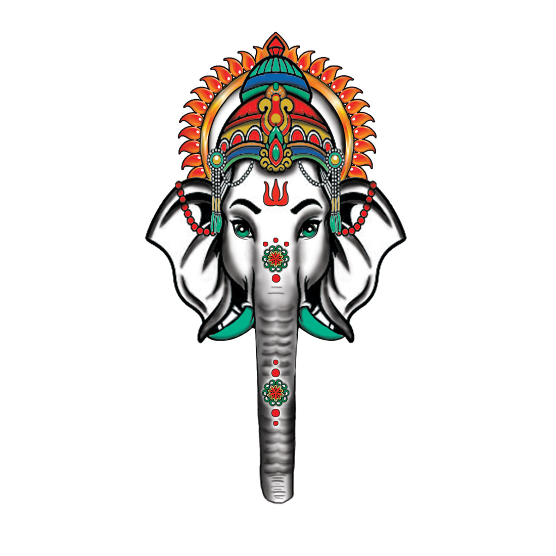 Ganesh Ji In Finger Design Temporary Tattoo Waterproof For Male and Female Temporary Body Tattoo