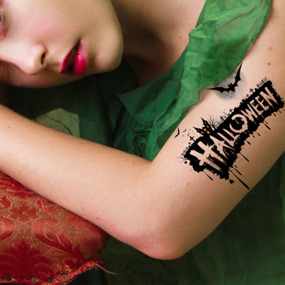 Halloween Tattoo Ghost Party Waterproof Boys and Girls Temporary Body Tattoo