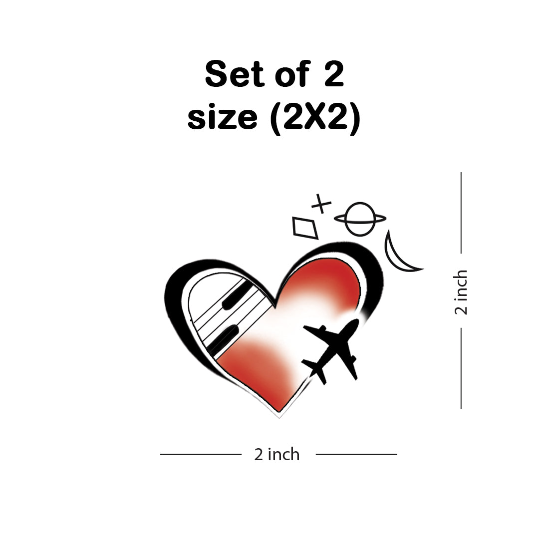 Heart Love Is Journey Temporary Tattoo Waterproof Temporary Body Tattoo
