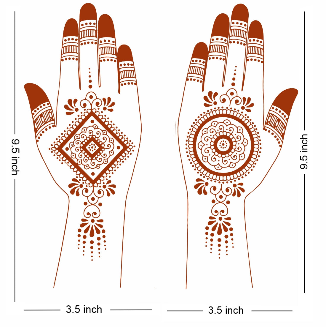 Mandala with Box Frant Side Tattoo Waterproof For Girls Body Sticker