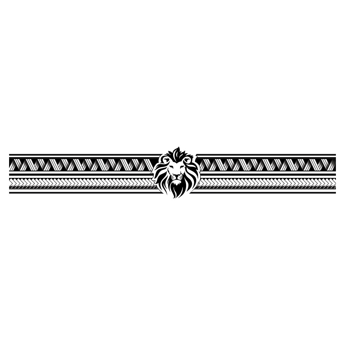Temporary Tattoowala King Tribal Full Hand Band Round Tattoo Temporary Body Tattoo (Lion Tribal Full Hand Band Round Tattoo