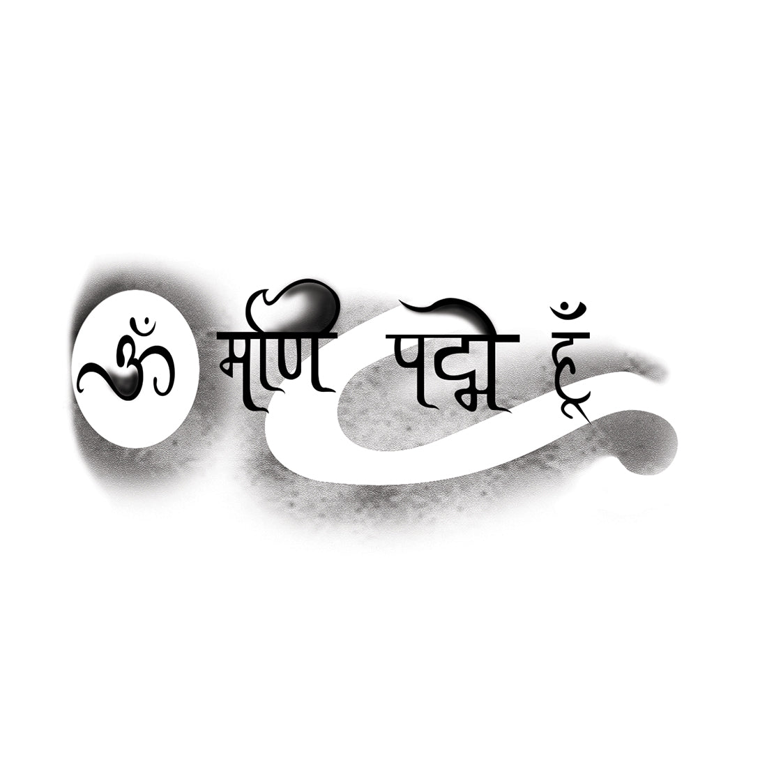 Om Mani Padme Hum Tattoo Trishul Waterproof For Women Temporary Tattoo