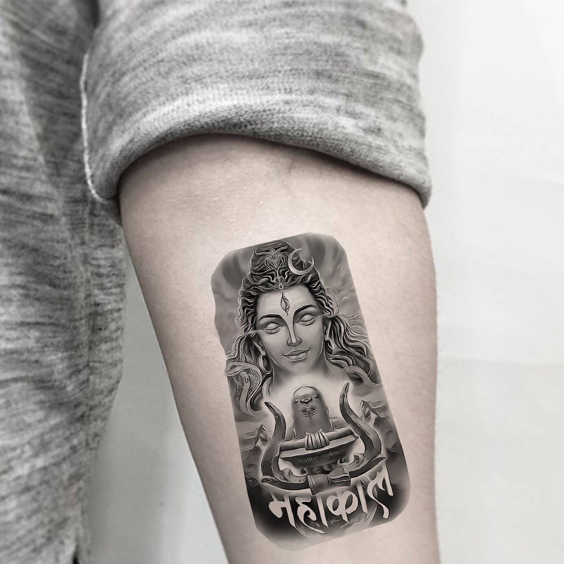 Mahakal  with Shiv Tattoo God Waterproof Boys and Girls Temporary Tattoo