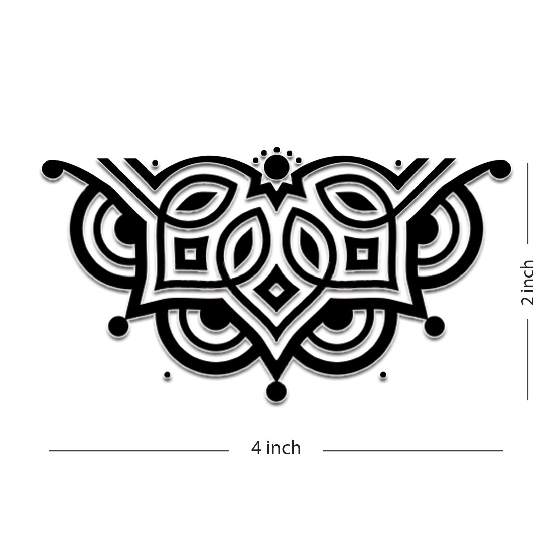 Indian Mandala Tattoo Design Waterproof For Men and Women Temporary Tattoo