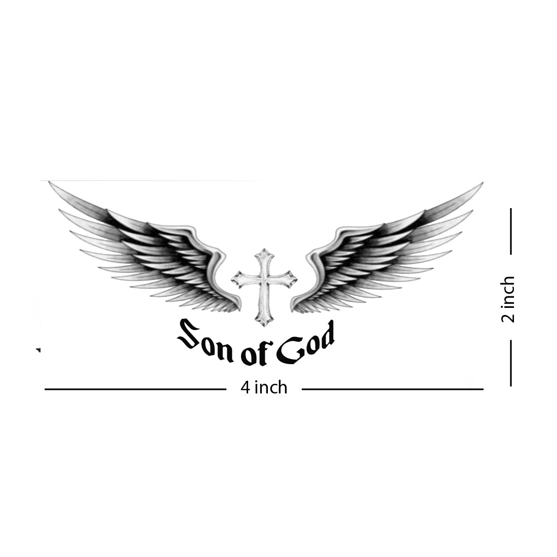 Sun of God Tattoo Jesus Cross Waterproof Boys and Girls Temporary Body Tattoo