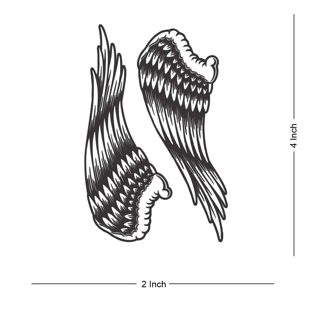 Angel Wings Tattoo For Boys and Girls Waterproof Temporary Tattoo Body - Temporarytattoowala