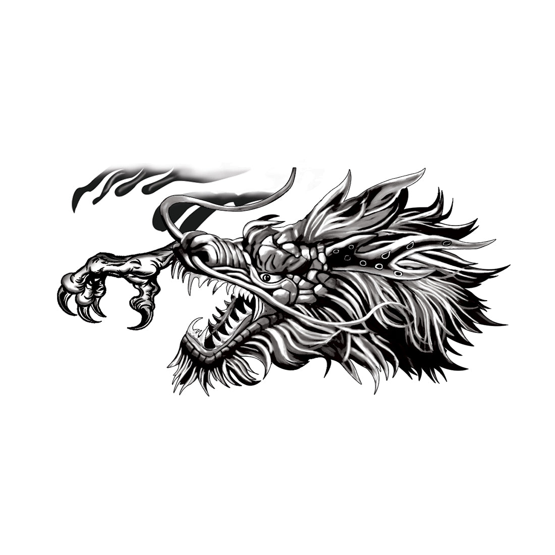 Real Dragon Bite Design Temporary Tattoo Waterproof For Male and Female Temporary Body Tattoo