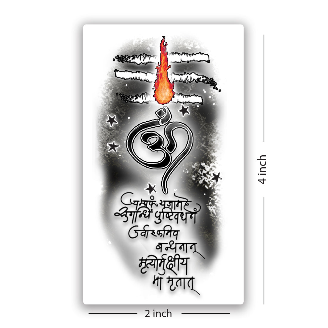 Om with Mahakal Tattoo Waterproof For Men and Girls Quotes Temporary Body Tatoo