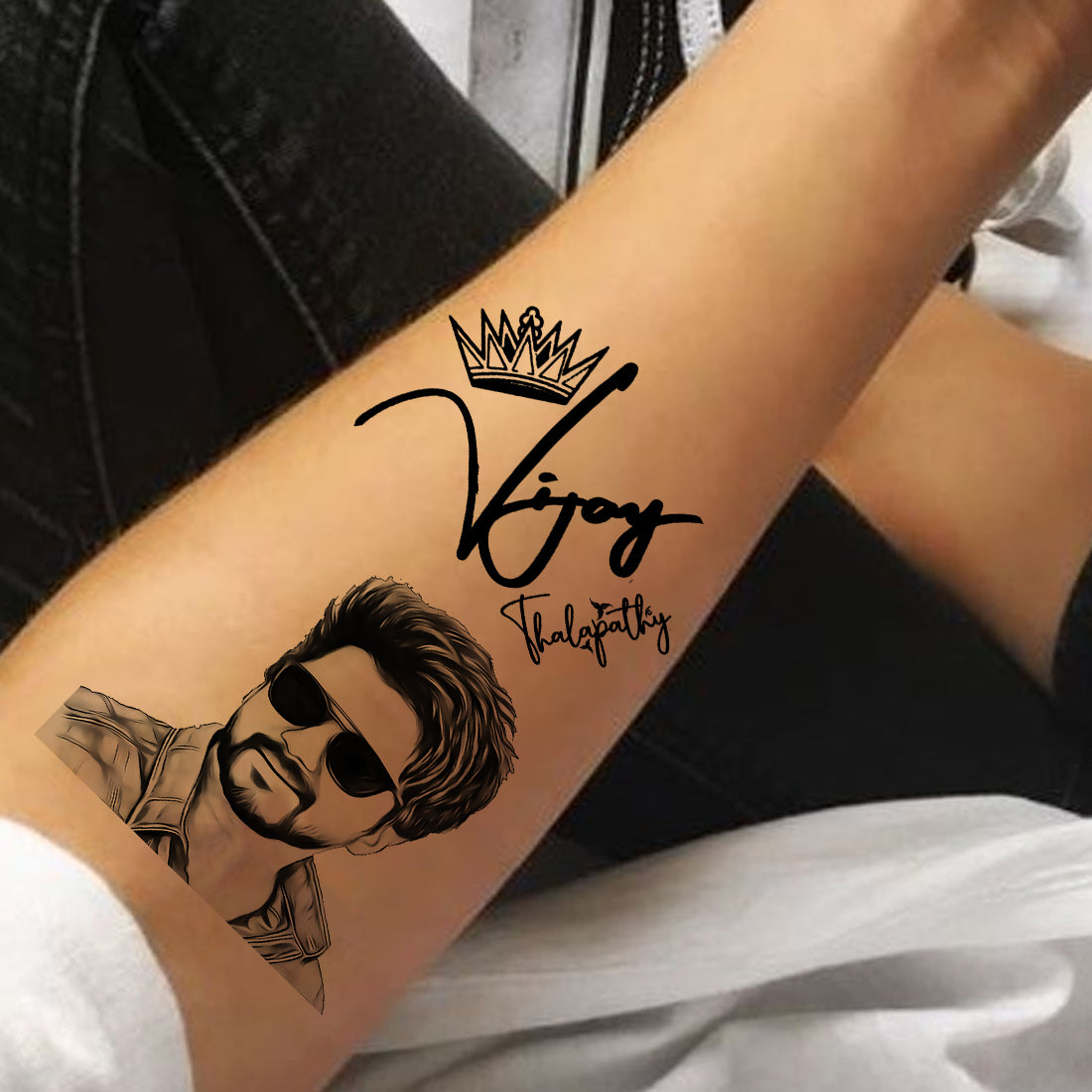 Vijay Thalapathi New Design Waterproof Boys and Girls Temporary Body Tattoo