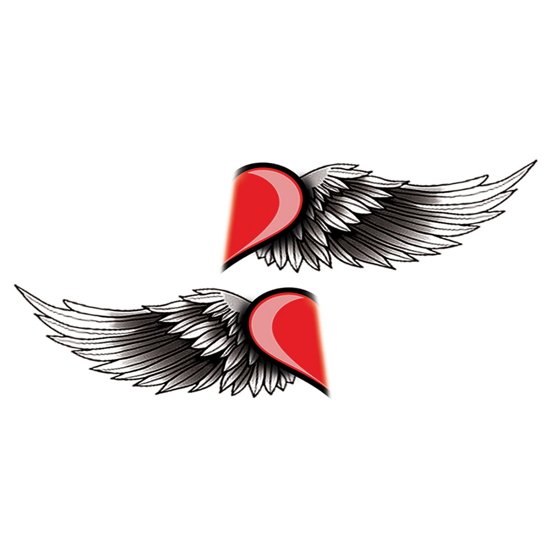 Heart With Wing Two Pack Temporary Tattoo Waterproof For Male and Female Temporary Body Tattoo