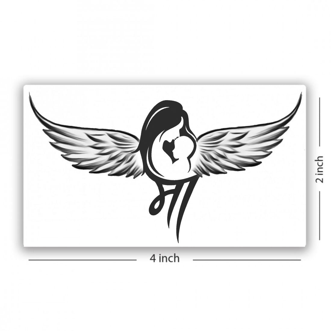 Maa with Baby Tattoo Waterproof For Men and Women Angel Temporary Tattoo