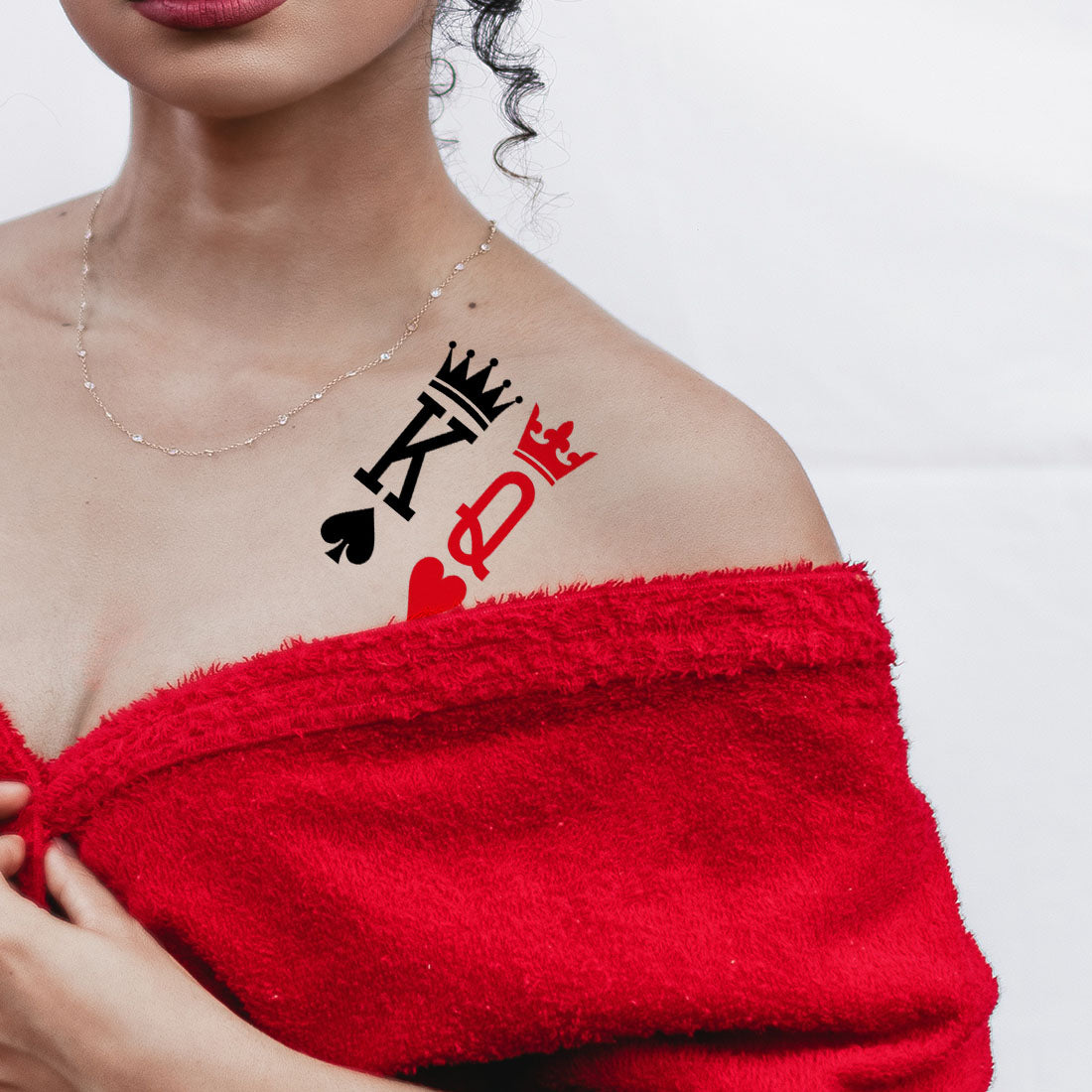 King and Queen Tattoo Waterproof Boys and Girls Temporary Body Tattoo