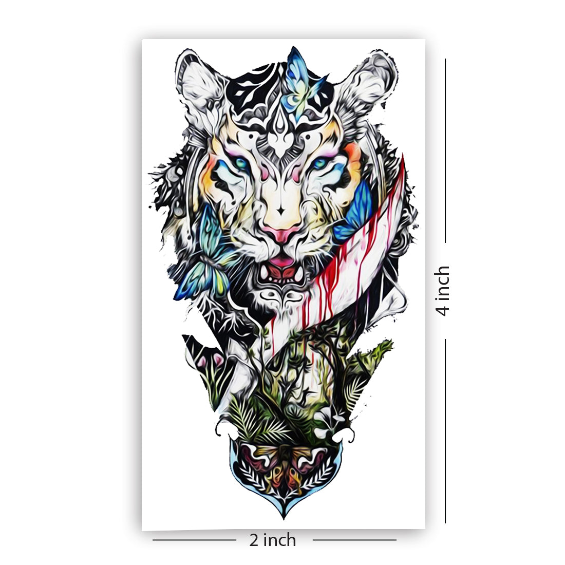Beautiful Tiger US Style Tattoo Waterproof Boys and Girls Temporary Body Tattoo