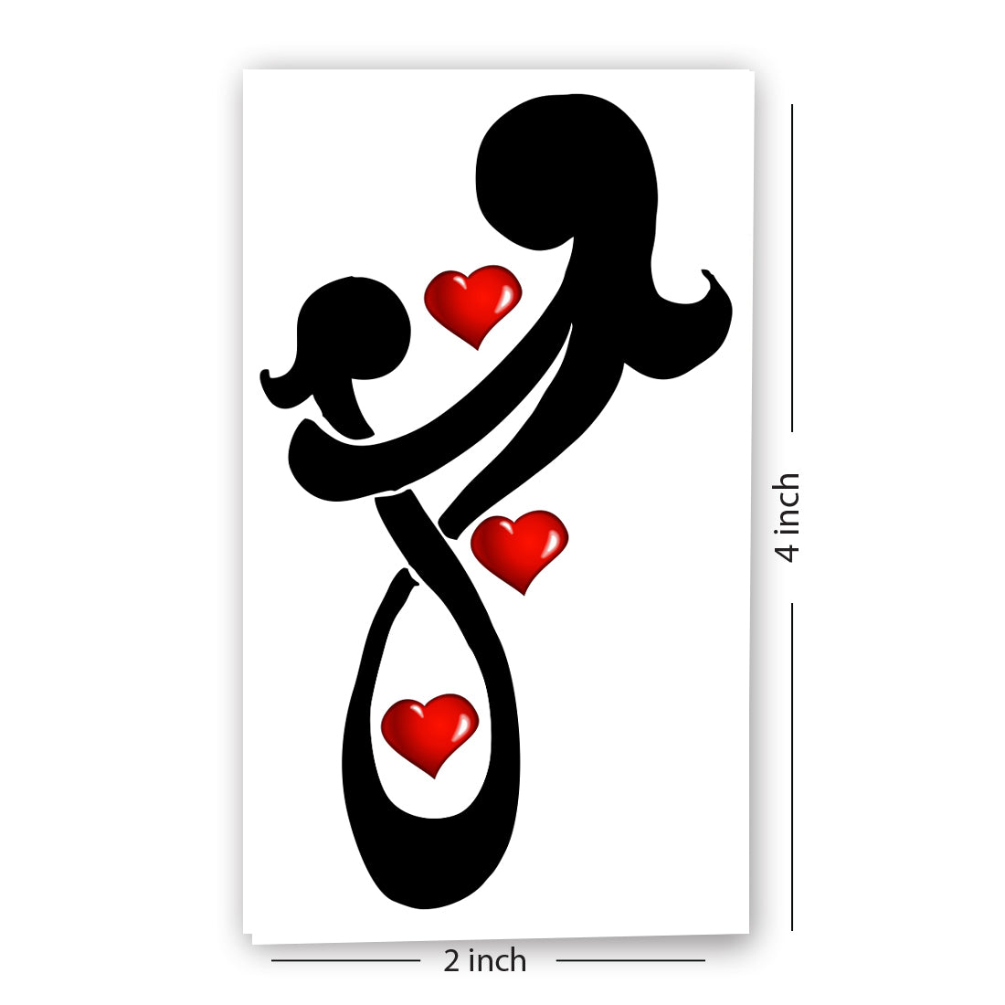Mom with Daughter Tattoo Heart Waterproof Boys and Girls Temporary Tattoo