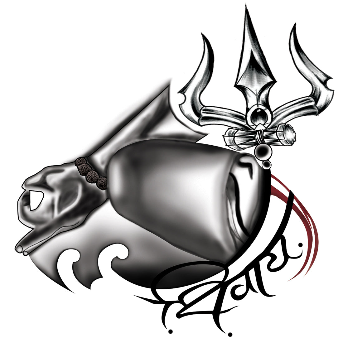 Shivaya Hand Trishul Tattoo Waterproof For Women Temporary Tattoo