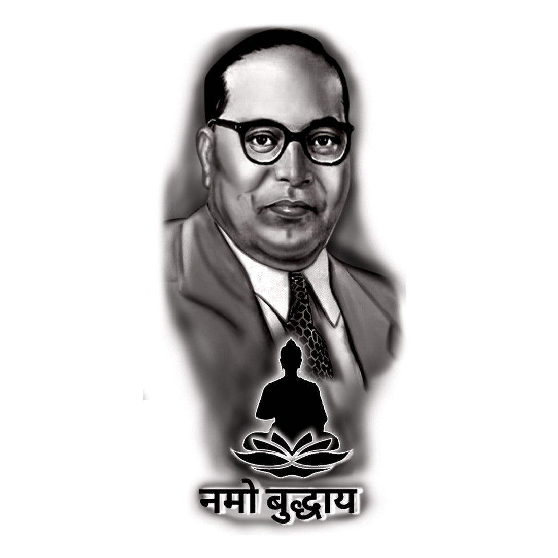 Bhimrao Ambedkar With Mahatma Buddha Ji Temporary Tattoo Waterproof For Male and Female Temporary Body Tattoo