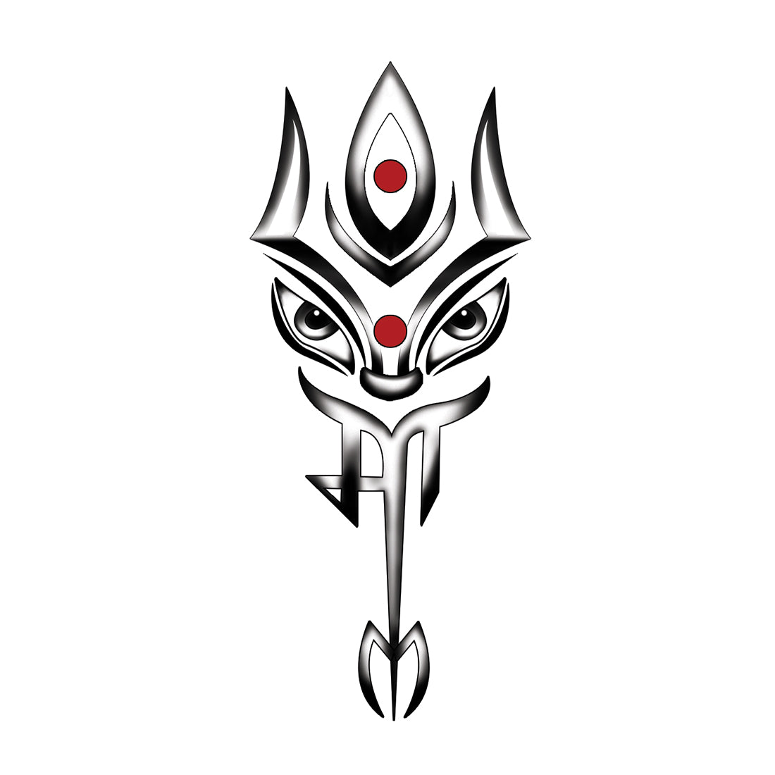 Lord Maa with Trishul Tattoo Waterproof For Man and Female Temporary Body Tattoo