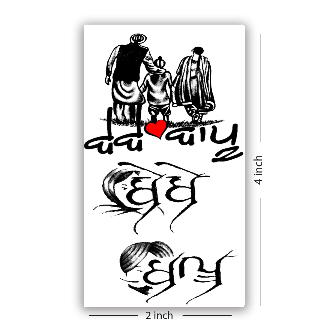 Mom Dad Tattoo Love Family Waterproof Men and Women Temporary Body Tattoo