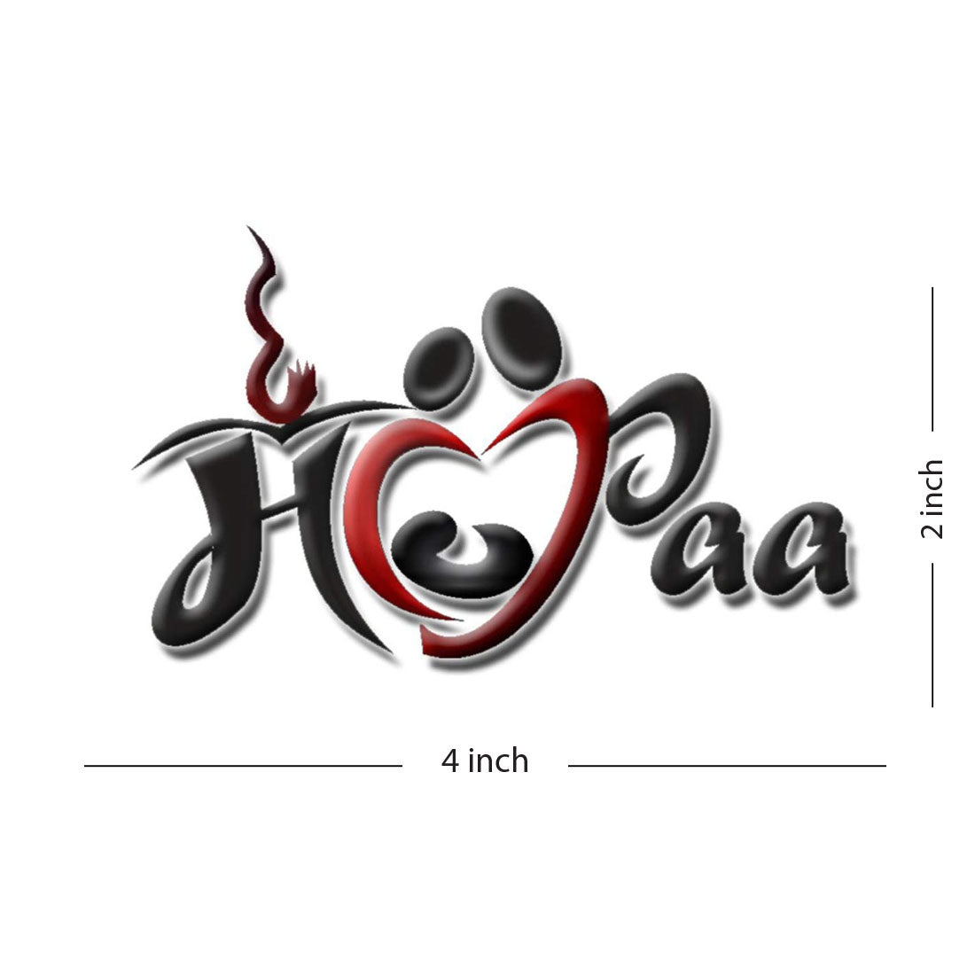 Maa Heart Paa Tattoo Waterproof Temporary Body Tattoo