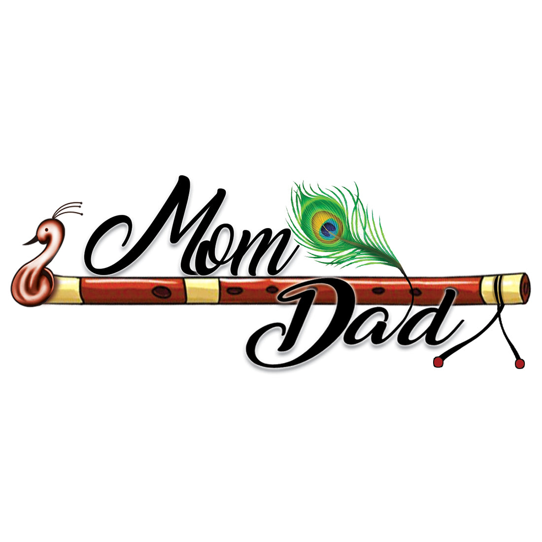 Maa Paa Flute Tattoo Feather Waterproof For Women Temporary Tattoo