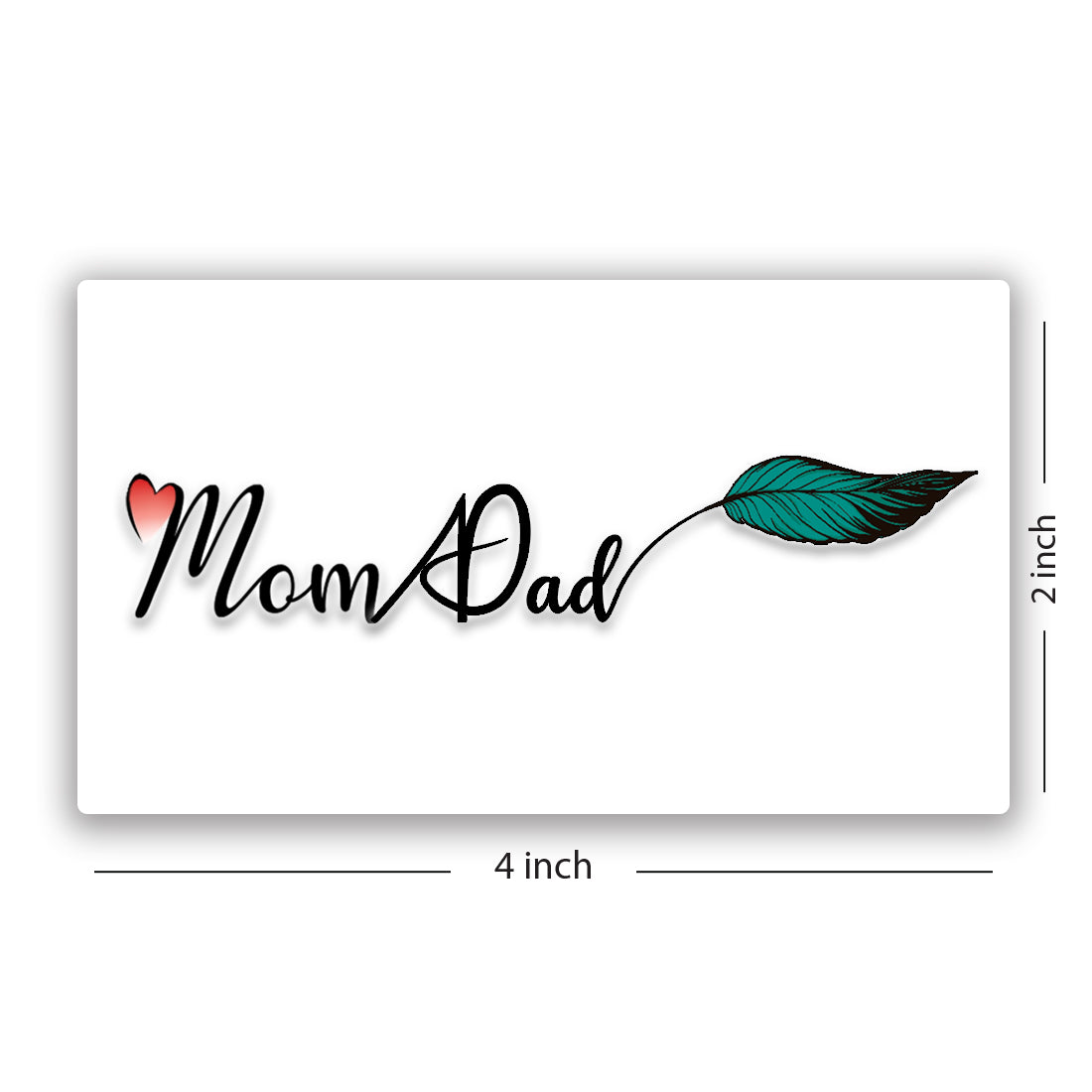 Mom with Dad Tattoo Waterproof For Leaf Temporary Body Tattoo Boys and Girls