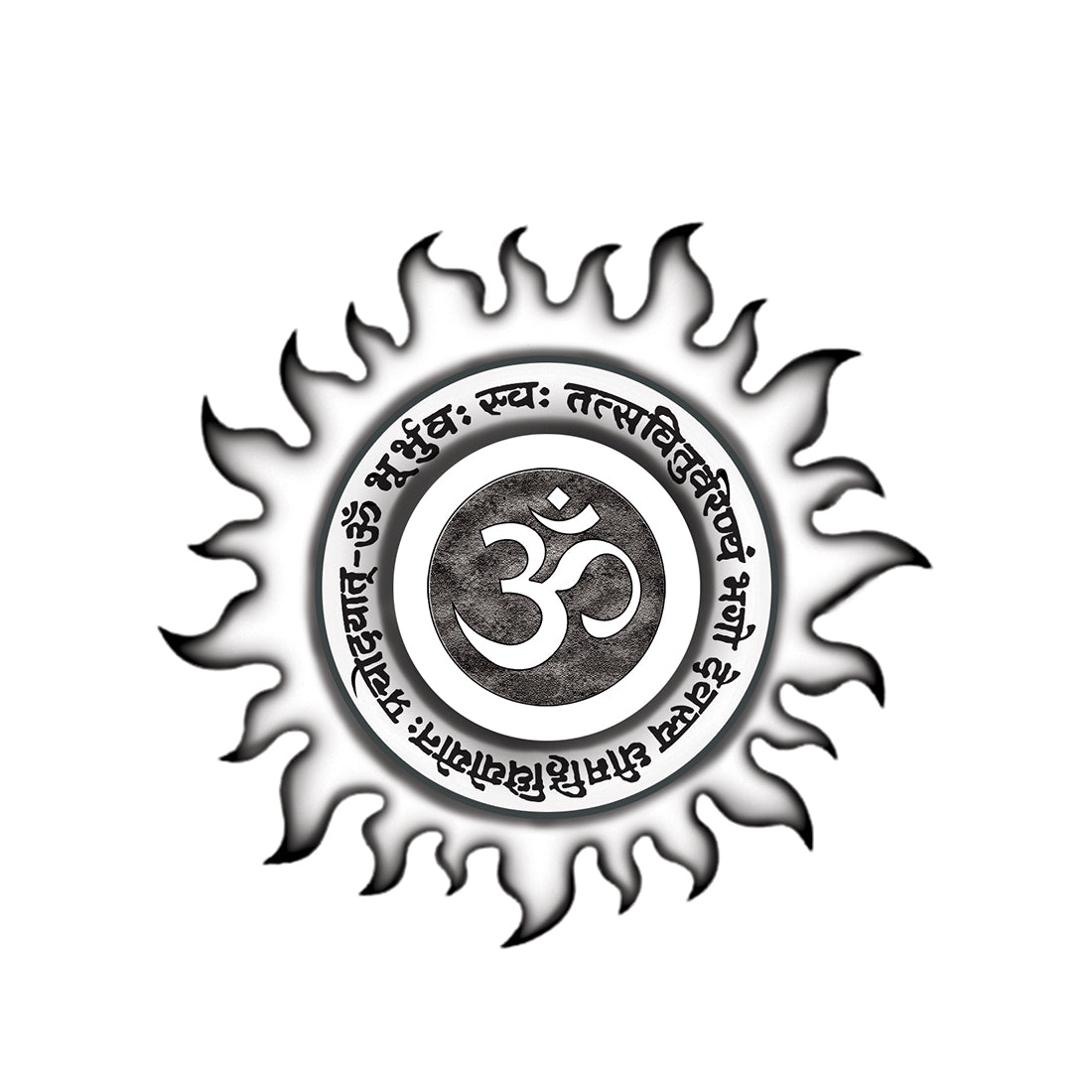 Surya Dev with Gyatri Mantra Temporary Tattoo Waterproof For Male and Female Temporary Body Tattoo