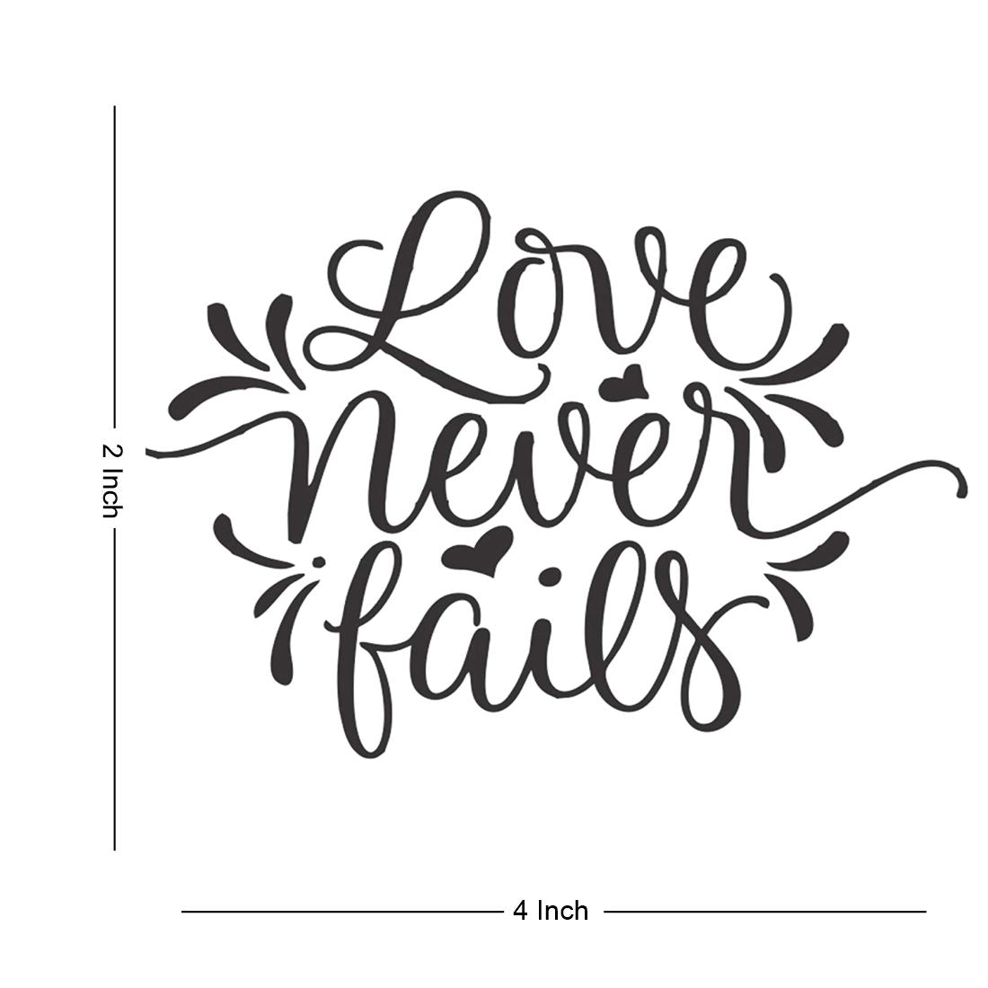 Love Never Fails Tattoo Waterproof Male and Female Temporary Body Tattoo - Temporarytattoowala