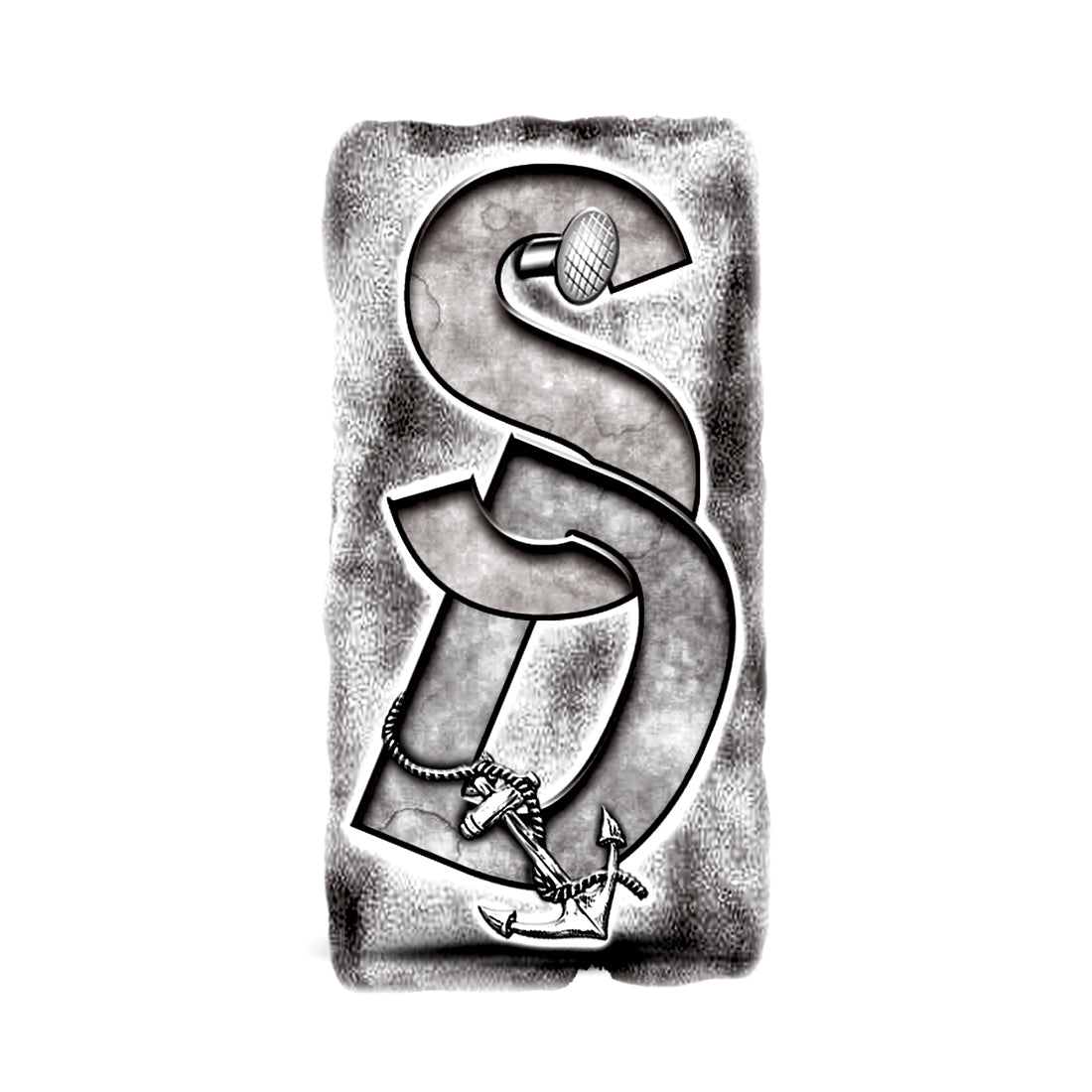 Name Tattoo S D Alphabet Design Temporary Tattoo Waterproof For Male and Female Temporary Body Tattoo