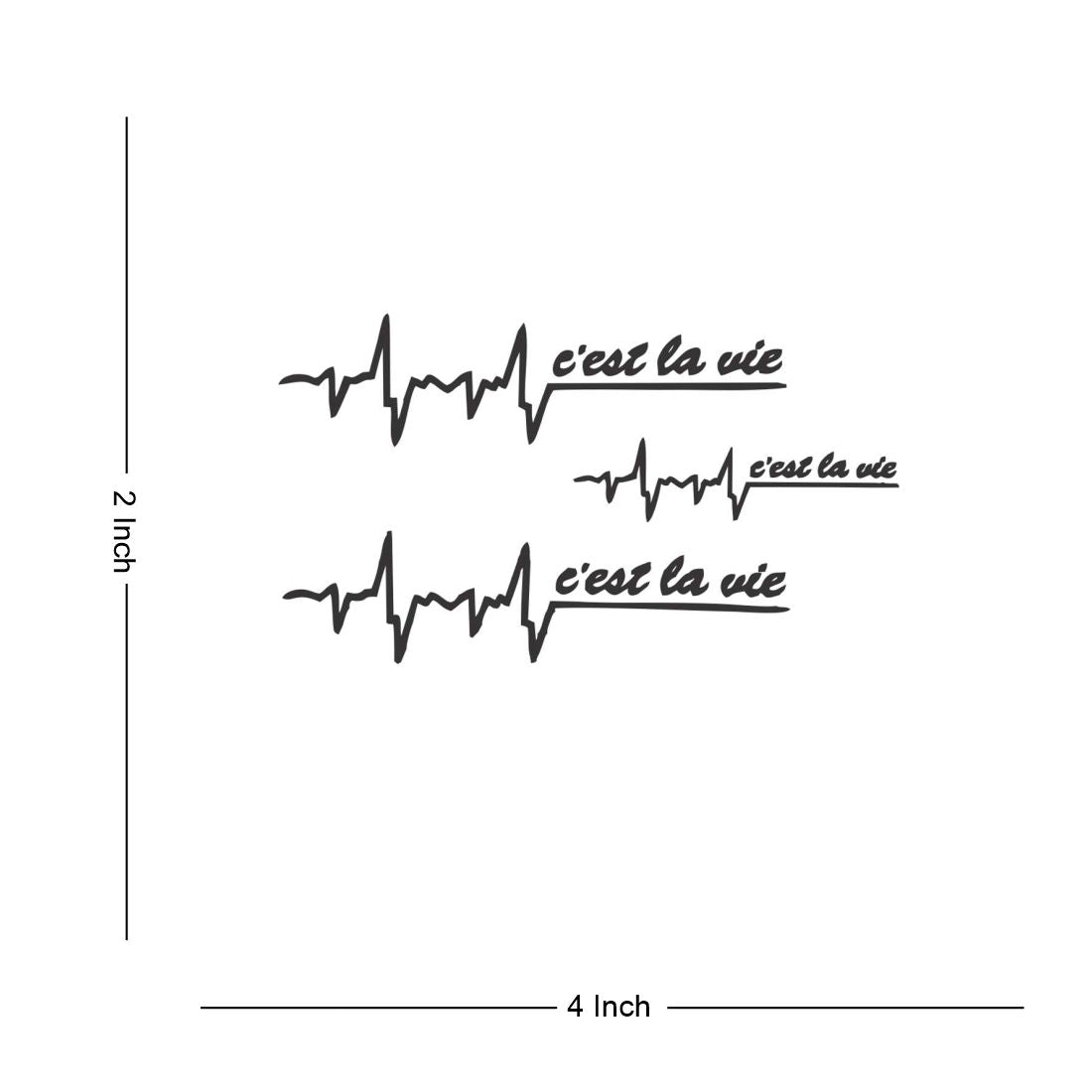 C’est La Vie Like Teen Guys Tattoo Waterproof Male and Female Temporary Body Tattoo - Temporarytattoowala