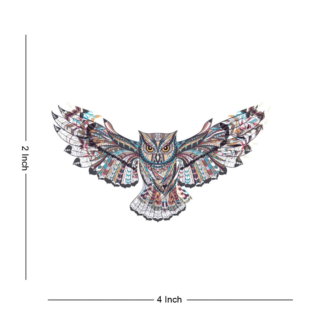 Owl Tattoos Symbolize Knowledge and Intelligence Waterproof Male and Female Temporary Body Tattoo - Temporarytattoowala