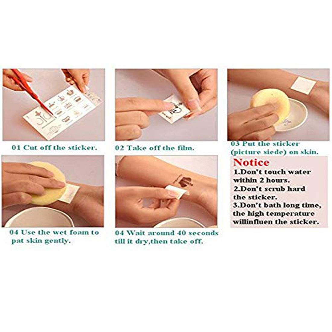 Michael Jacksons Moonwalker Silhouette Temporary Waterproof Tattoos For Men and Women